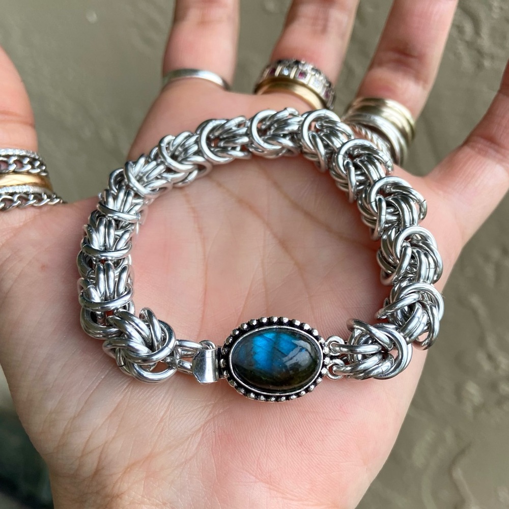 Labradorite maille bracelets 2 - Picture 11 of 16